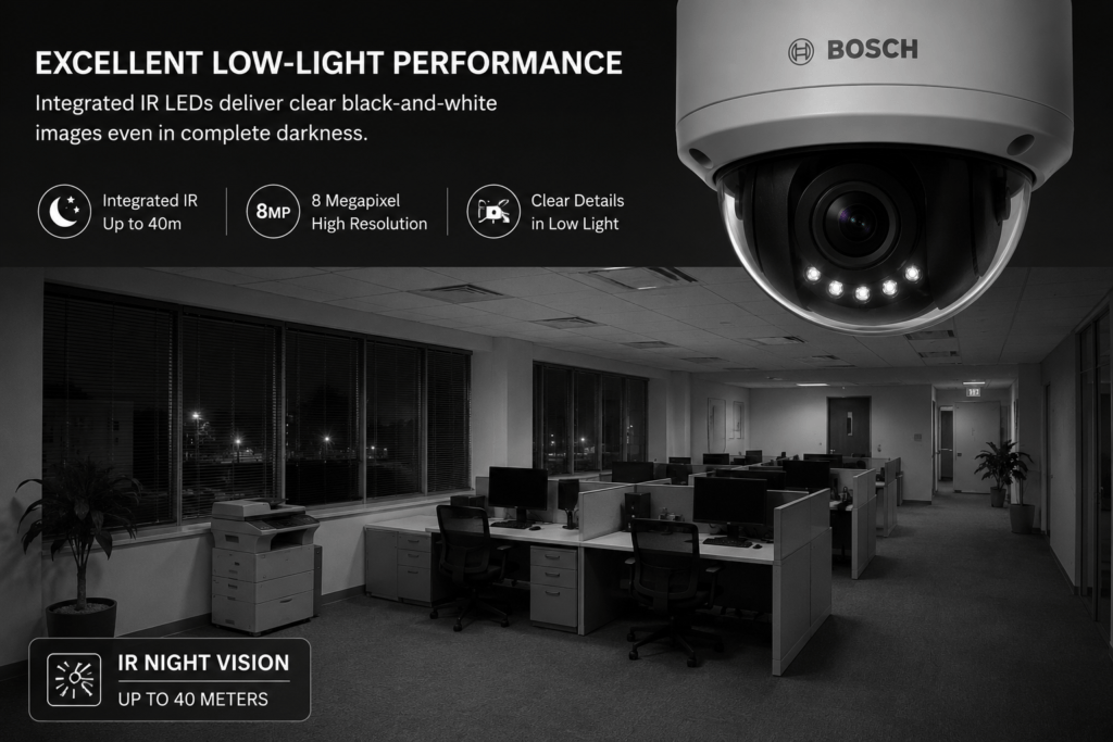 Bosch FLEXIDOME Indoor 5100i IR 8MP Network Dome Camera